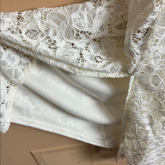 Sam Edelman Women’s Size 2 Ivory Lace Open Back Sleeveless MIDI Dress NWT - Picture 7 of 8